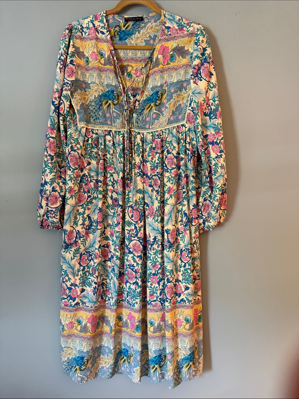 Bohemian Floral Multicolored Dress Like New Size S Gorgeous Flowy